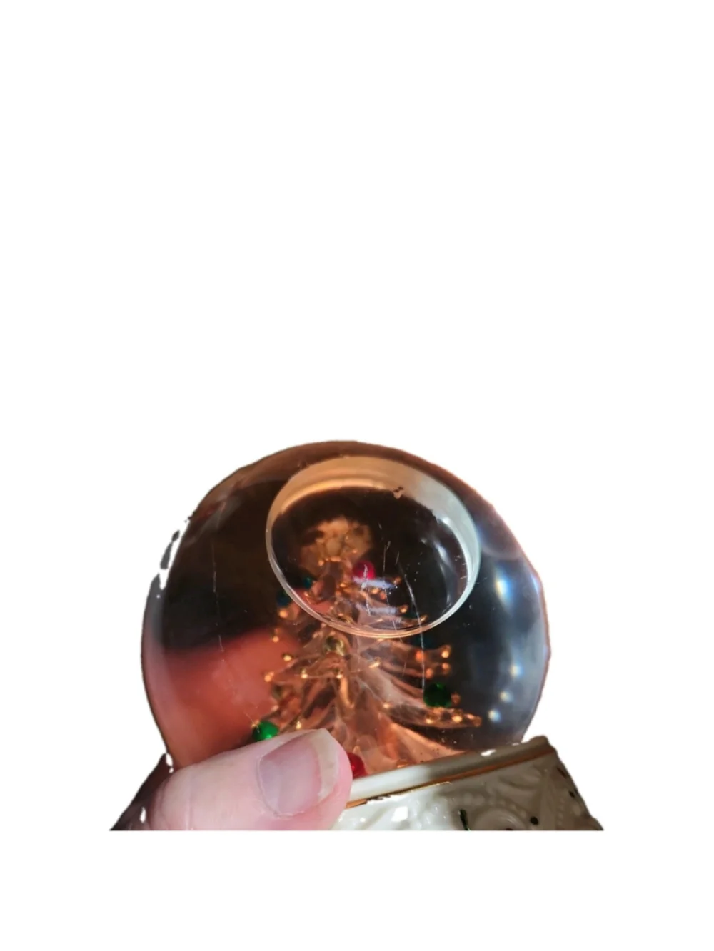 VTG San Francisco Music Box Company Illuminated Christmas Tree Snow globe, good
